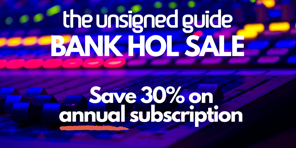 Save 30% on The Unsigned Guide music contacts database this bank holiday!